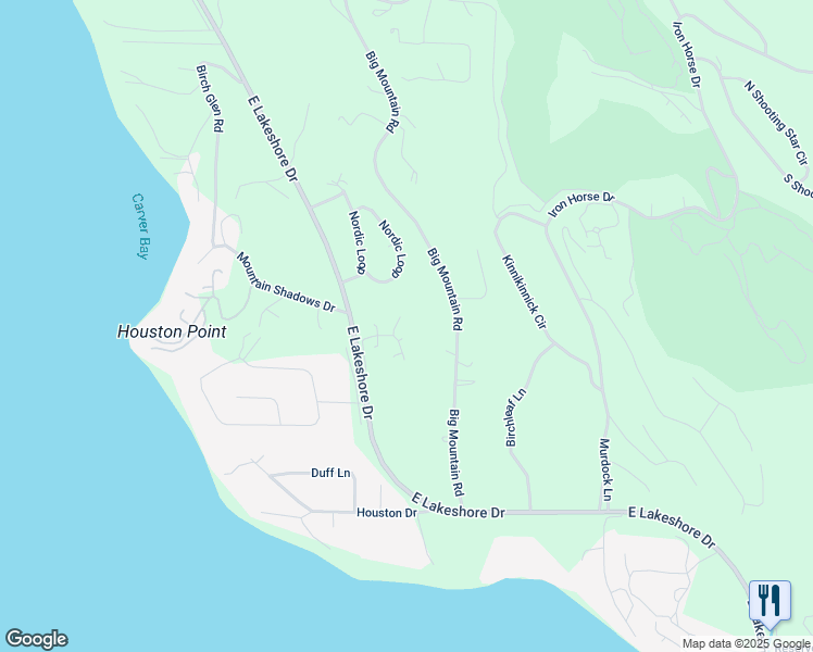map of restaurants, bars, coffee shops, grocery stores, and more near 2313 Alpine Ct in Whitefish