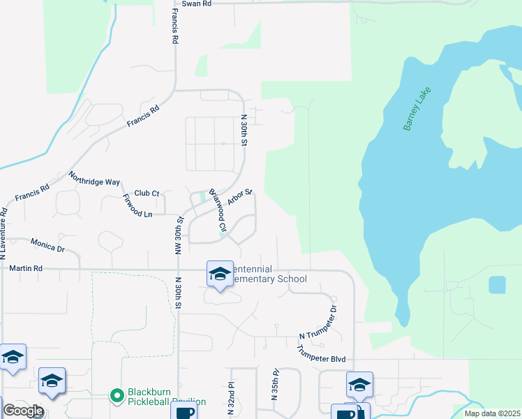 map of restaurants, bars, coffee shops, grocery stores, and more near 3211 Arbor Street in Mount Vernon