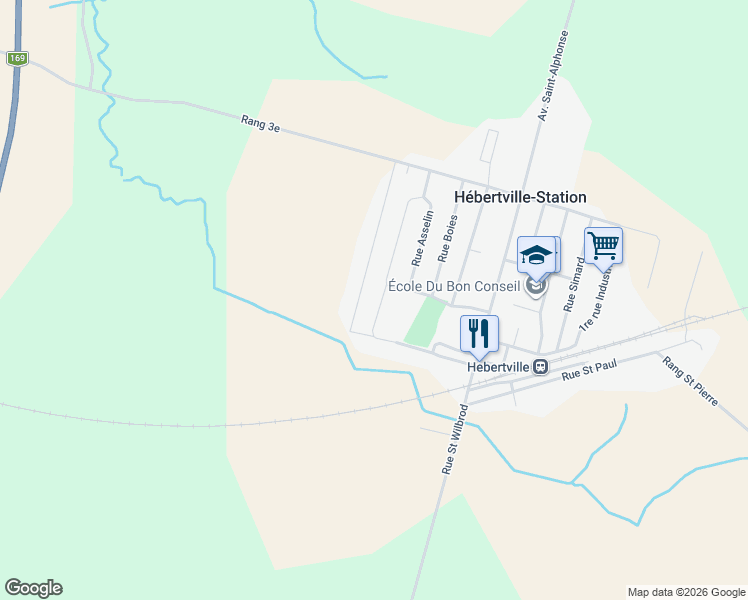 map of restaurants, bars, coffee shops, grocery stores, and more near 390 Rue Neron in Hã©Bertville-Station