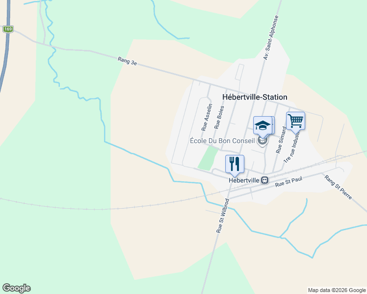 map of restaurants, bars, coffee shops, grocery stores, and more near 390 Rue Neron in Hã©Bertville-Station