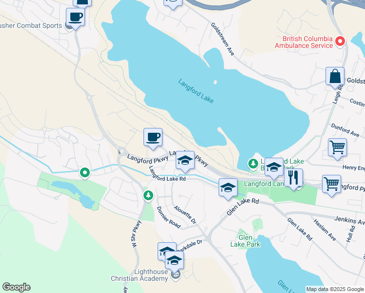 map of restaurants, bars, coffee shops, grocery stores, and more near Westhills Drive in Capital