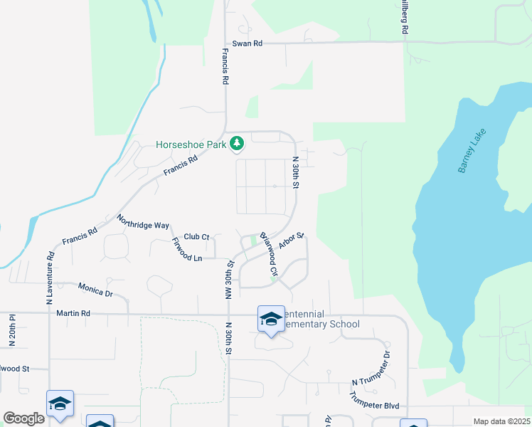 map of restaurants, bars, coffee shops, grocery stores, and more near Loch Ness Loop in Mount Vernon