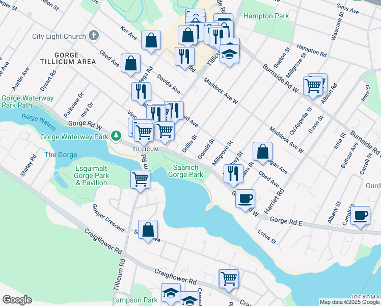 map of restaurants, bars, coffee shops, grocery stores, and more near in Capital