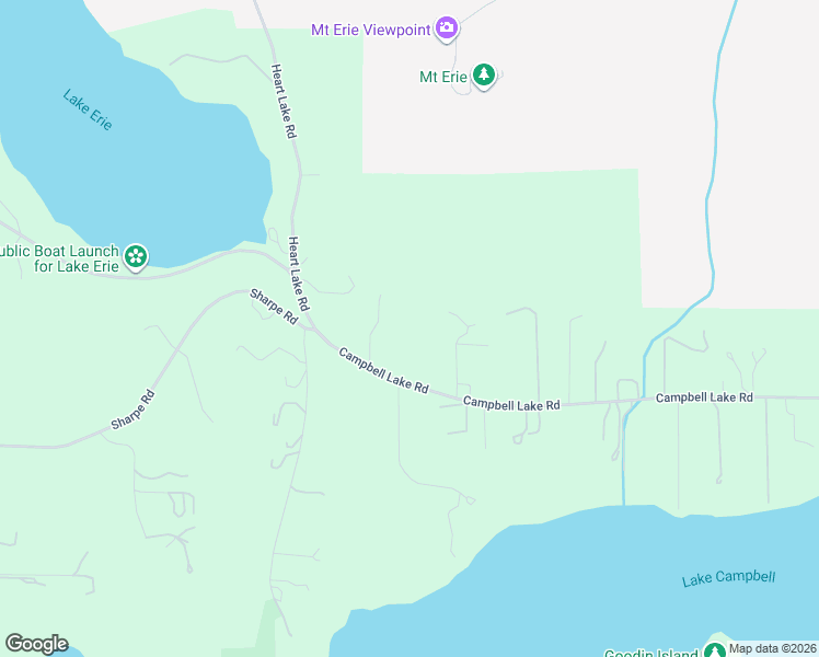 map of restaurants, bars, coffee shops, grocery stores, and more near 5285 Campbell Lake Road in Anacortes