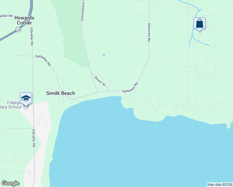 map of restaurants, bars, coffee shops, grocery stores, and more near 13475 Driver Street in Anacortes