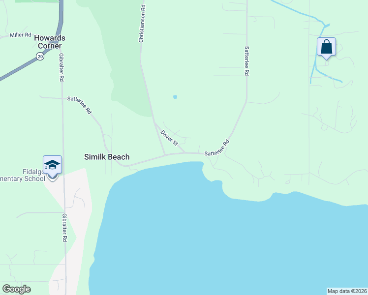 map of restaurants, bars, coffee shops, grocery stores, and more near 13475 Driver Street in Anacortes