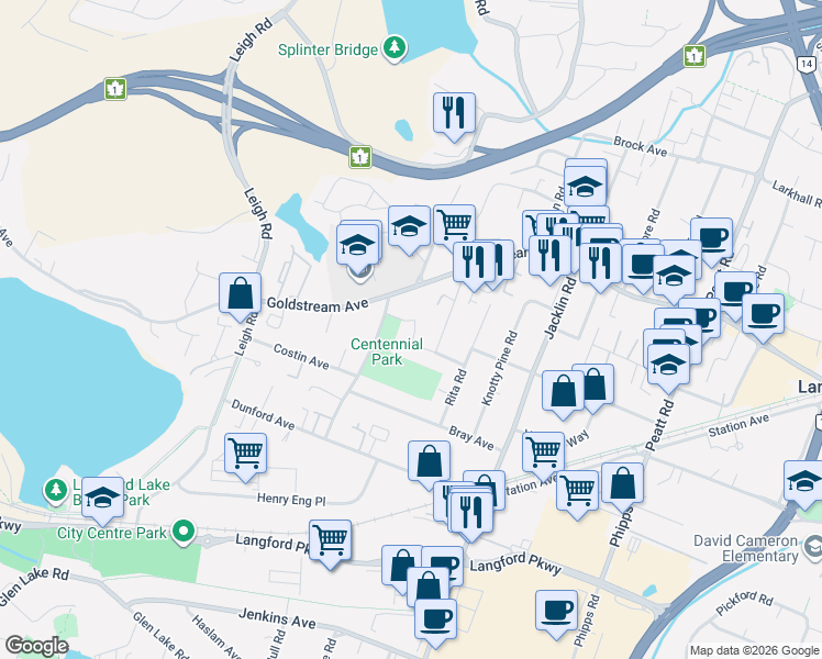 map of restaurants, bars, coffee shops, grocery stores, and more near in Victoria