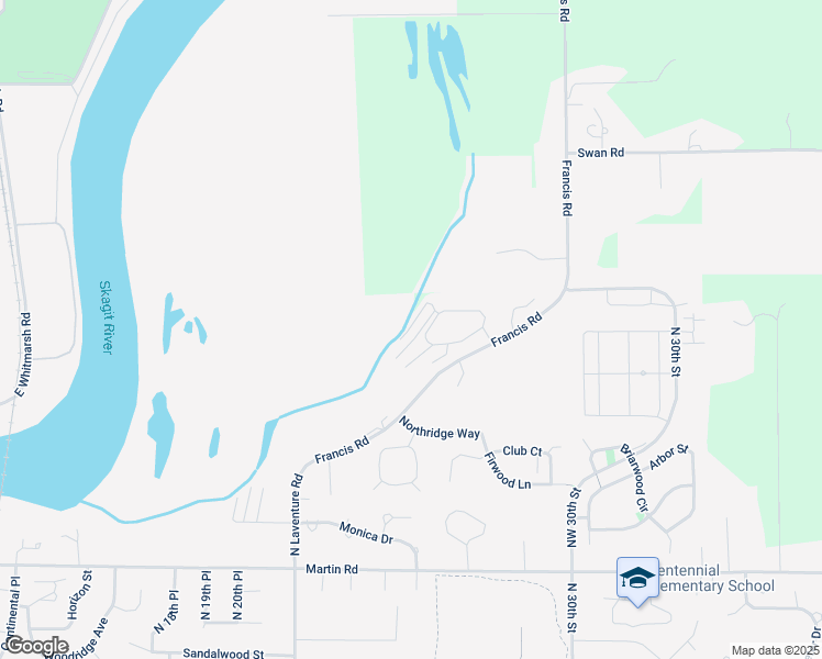 map of restaurants, bars, coffee shops, grocery stores, and more near 2515 River Vista Court in Mount Vernon