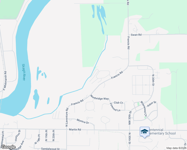map of restaurants, bars, coffee shops, grocery stores, and more near 2515 River Vista Court in Mount Vernon