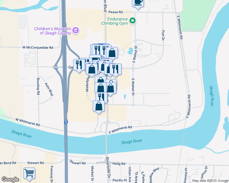 map of restaurants, bars, coffee shops, grocery stores, and more near 151 Holmgren Ln in Burlington