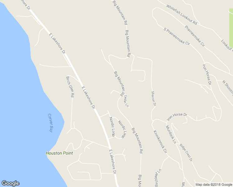 map of restaurants, bars, coffee shops, grocery stores, and more near 2270 Cedar Lane in Whitefish