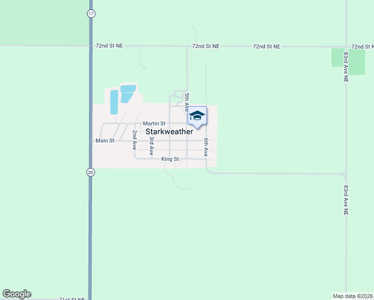 map of restaurants, bars, coffee shops, grocery stores, and more near 503 5th Avenue in Starkweather