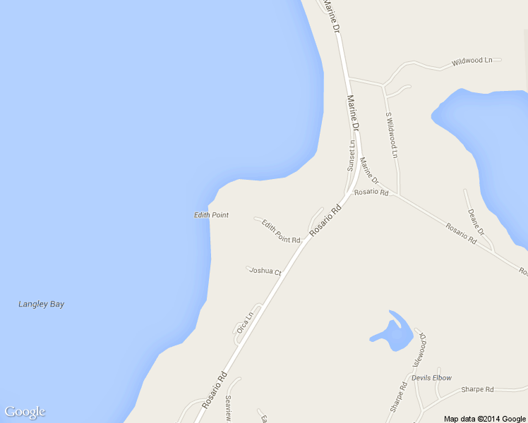 map of restaurants, bars, coffee shops, grocery stores, and more near 4063 Edith Point Road in Anacortes