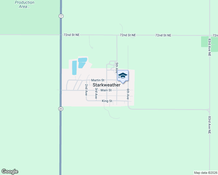 map of restaurants, bars, coffee shops, grocery stores, and more near 4th Avenue in Starkweather