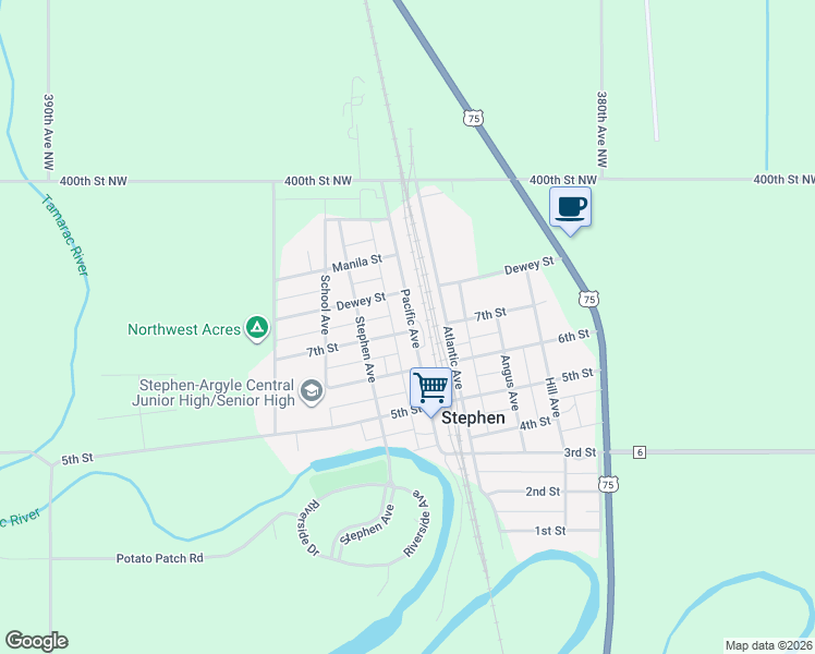 map of restaurants, bars, coffee shops, grocery stores, and more near 680 Pacific Avenue in Stephen