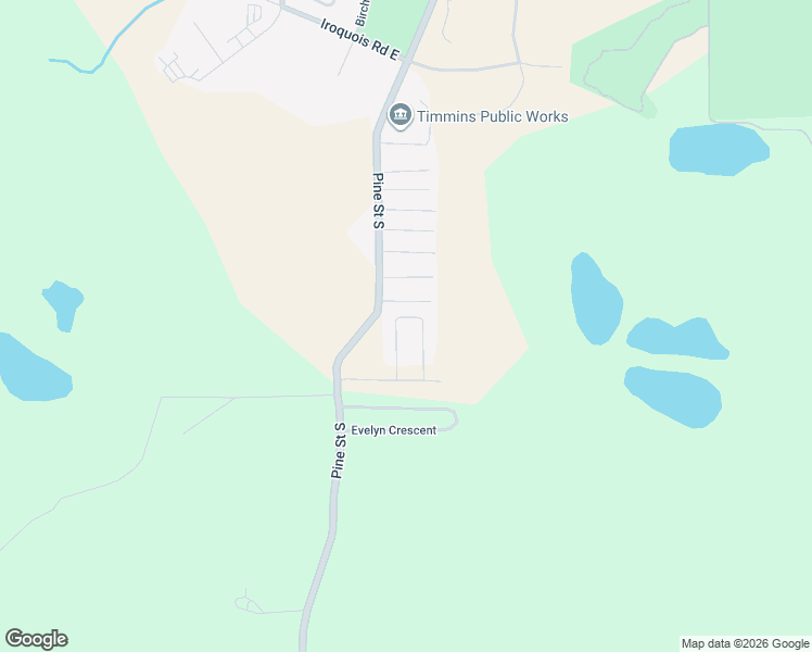 map of restaurants, bars, coffee shops, grocery stores, and more near 180 Remi Crescent in Timmins
