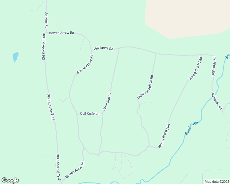 map of restaurants, bars, coffee shops, grocery stores, and more near 373 Geronimo Lane in Sandpoint