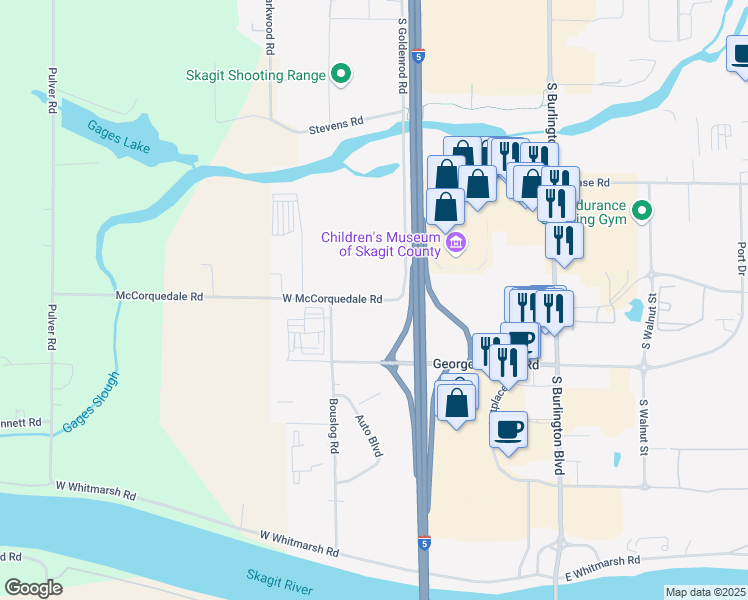 map of restaurants, bars, coffee shops, grocery stores, and more near 1615 South Goldenrod Road in Burlington