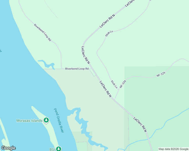 map of restaurants, bars, coffee shops, grocery stores, and more near 10421 LeClerc Road North in Cusick