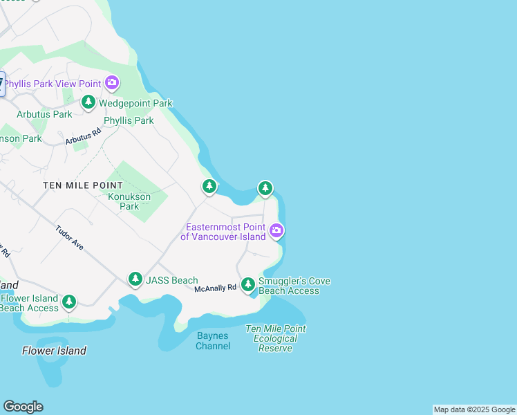 map of restaurants, bars, coffee shops, grocery stores, and more near 4040 White Rock Street in Victoria