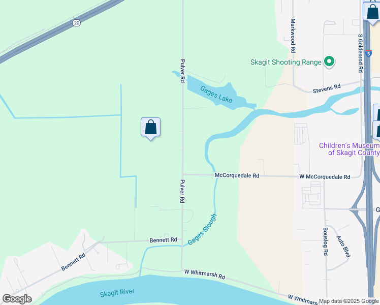 map of restaurants, bars, coffee shops, grocery stores, and more near 13125 Pulver Road in Mount Vernon