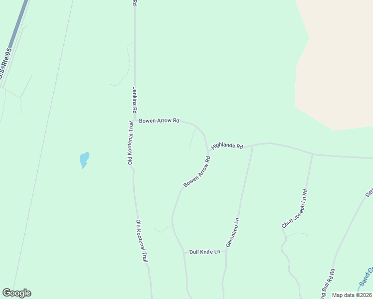 map of restaurants, bars, coffee shops, grocery stores, and more near 2190 Bowen Arrow Road in Sandpoint
