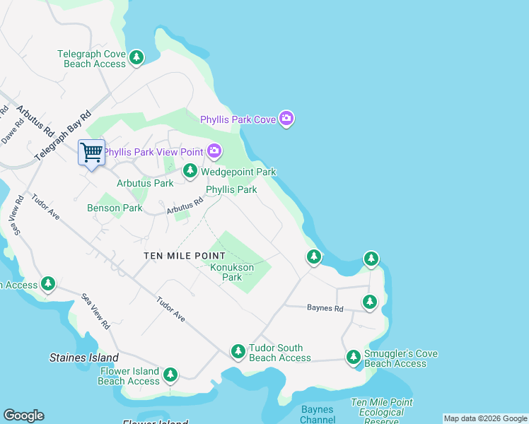 map of restaurants, bars, coffee shops, grocery stores, and more near 2911 Mount Baker View Road in Victoria