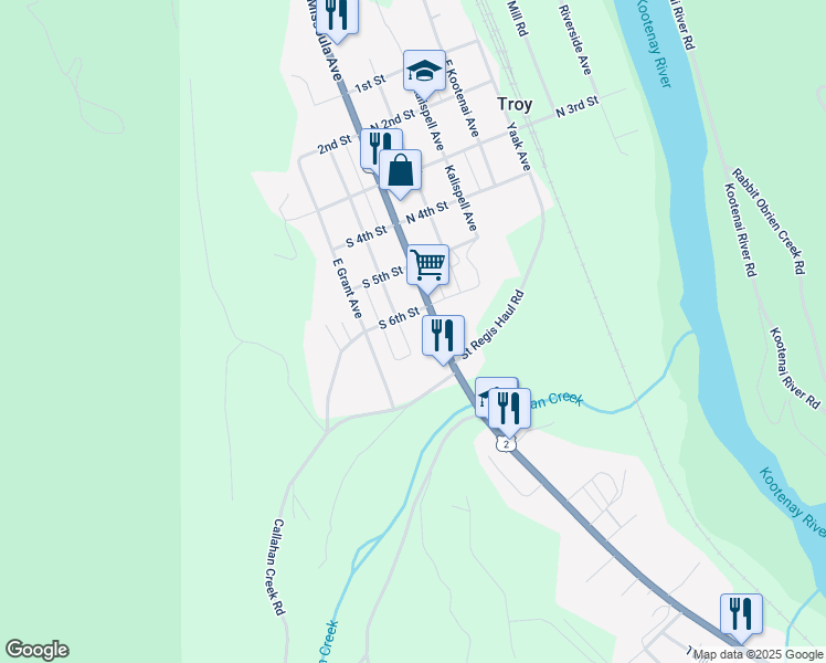 map of restaurants, bars, coffee shops, grocery stores, and more near 509 Mineral Ave in Troy