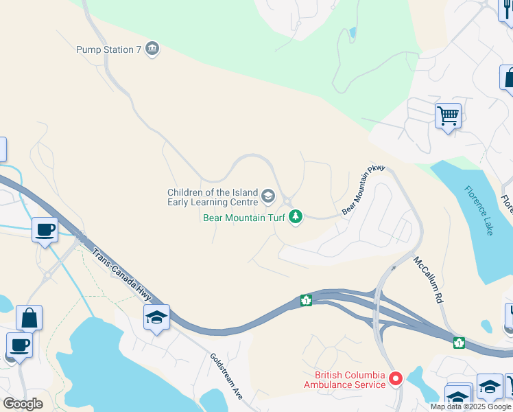 map of restaurants, bars, coffee shops, grocery stores, and more near 2760 Trans-Canada Highway in Victoria