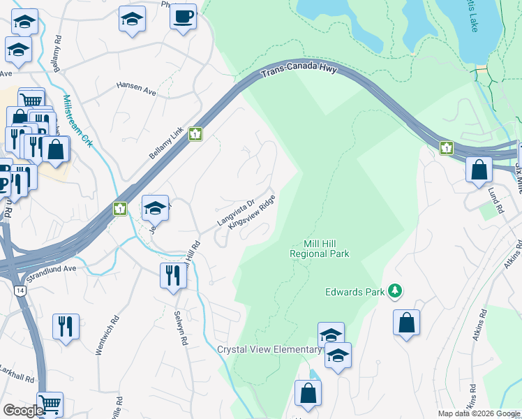map of restaurants, bars, coffee shops, grocery stores, and more near in Victoria