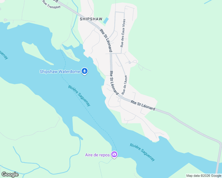 map of restaurants, bars, coffee shops, grocery stores, and more near 3446 Chemin de la Marina in Saguenay