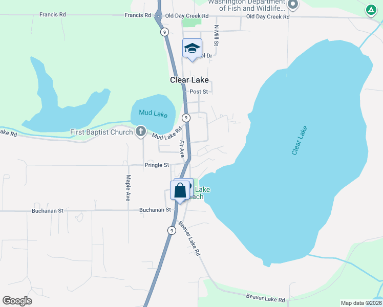 map of restaurants, bars, coffee shops, grocery stores, and more near 23624 Jackson Street in Clear Lake