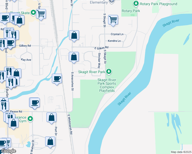 map of restaurants, bars, coffee shops, grocery stores, and more near 1176 Decatur Circle in Burlington