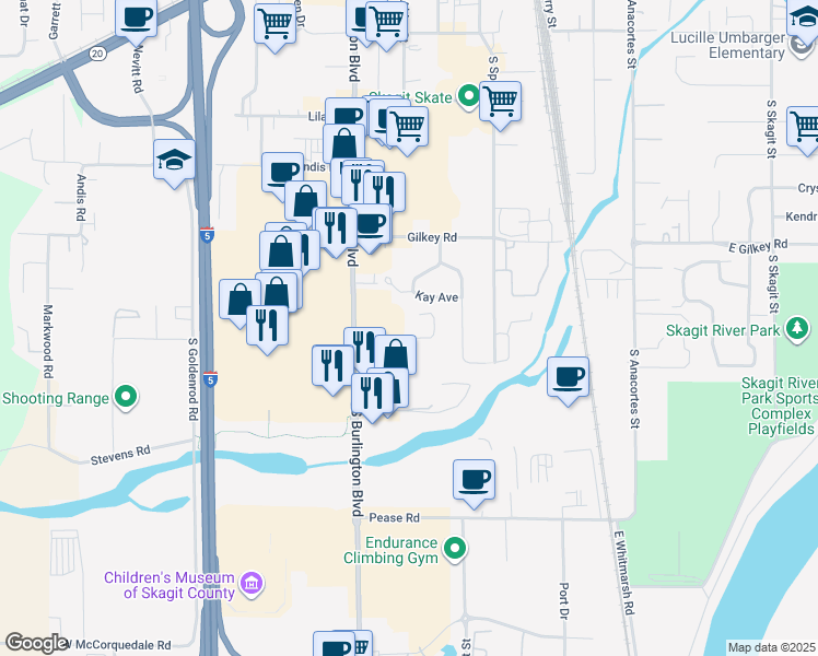 map of restaurants, bars, coffee shops, grocery stores, and more near 175 Pump Drive in Burlington