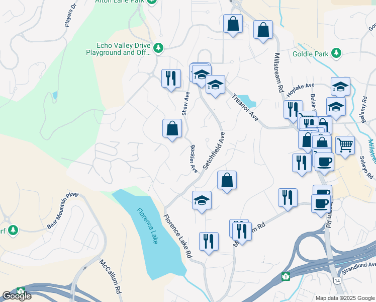 map of restaurants, bars, coffee shops, grocery stores, and more near 2445 Earls Court in Victoria