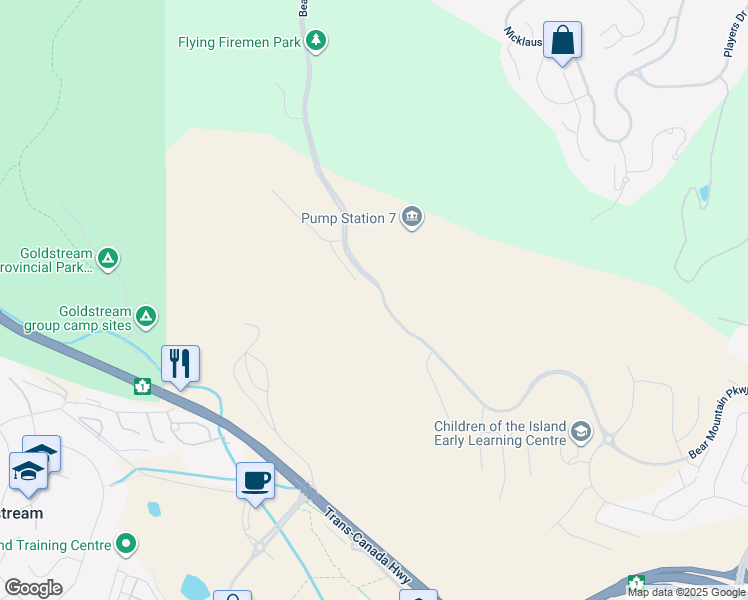 map of restaurants, bars, coffee shops, grocery stores, and more near Trans-Canada Highway in Victoria