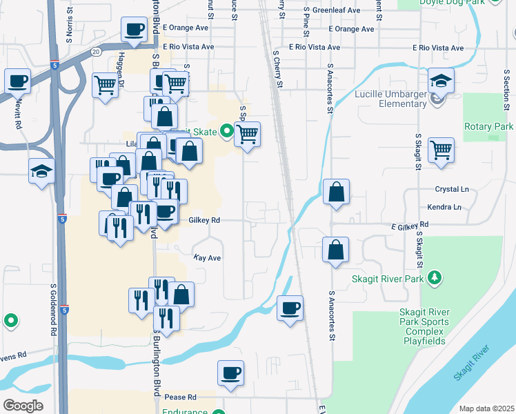 map of restaurants, bars, coffee shops, grocery stores, and more near 559 Neff Circle in Burlington
