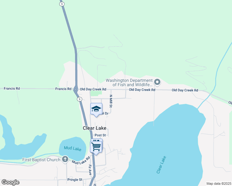 map of restaurants, bars, coffee shops, grocery stores, and more near 23788 Old Day Creek Road in Sedro-Woolley