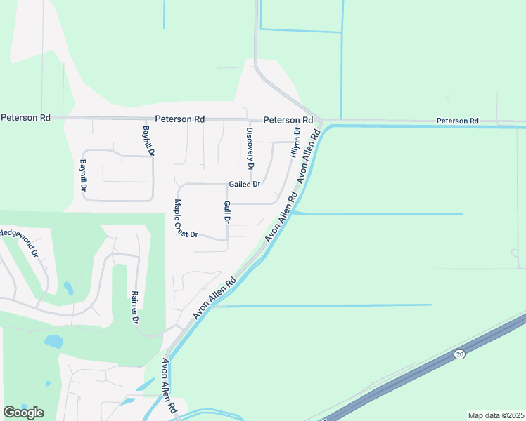 map of restaurants, bars, coffee shops, grocery stores, and more near 17031 Obstruction Drive in Burlington