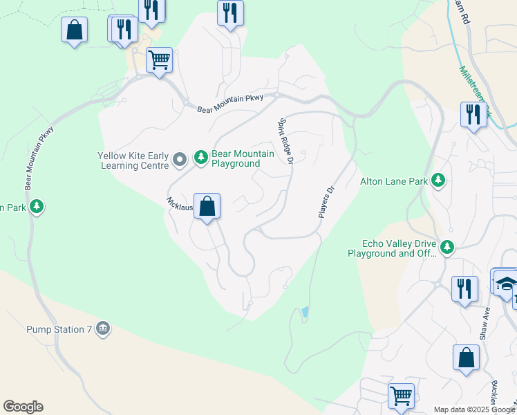 map of restaurants, bars, coffee shops, grocery stores, and more near 2189 Navigators Rise in Victoria
