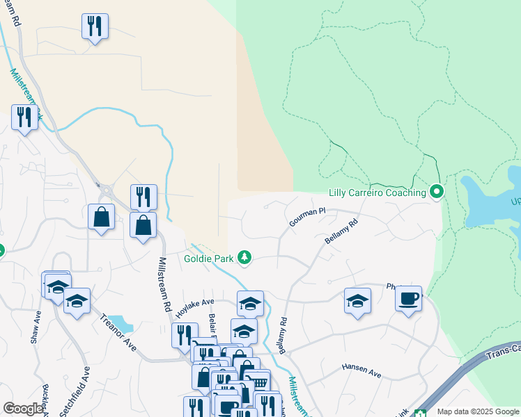 map of restaurants, bars, coffee shops, grocery stores, and more near 659 Kestrel Ridge in Victoria