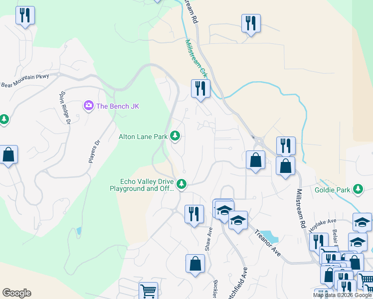 map of restaurants, bars, coffee shops, grocery stores, and more near 2183 Stone Gate in Victoria