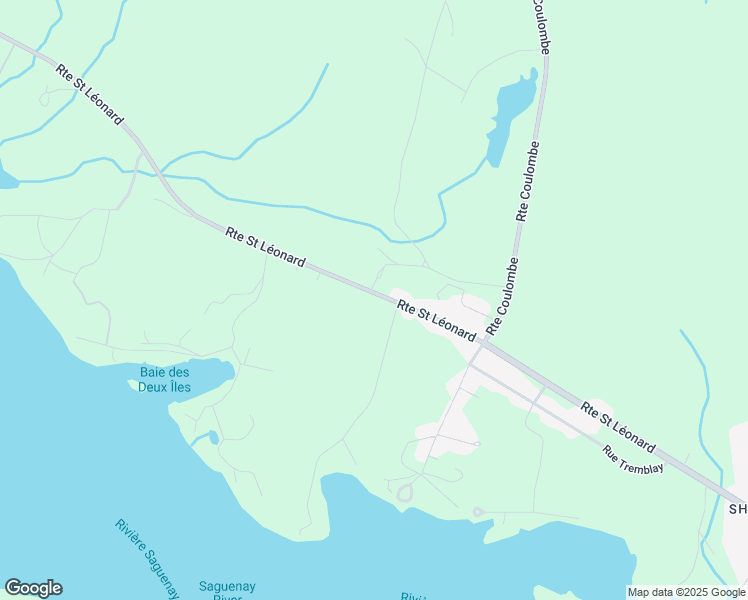 map of restaurants, bars, coffee shops, grocery stores, and more near 4615 Route Saint Léonard in Saguenay