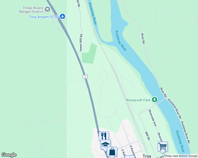 map of restaurants, bars, coffee shops, grocery stores, and more near 53 Hammons Drive in Troy