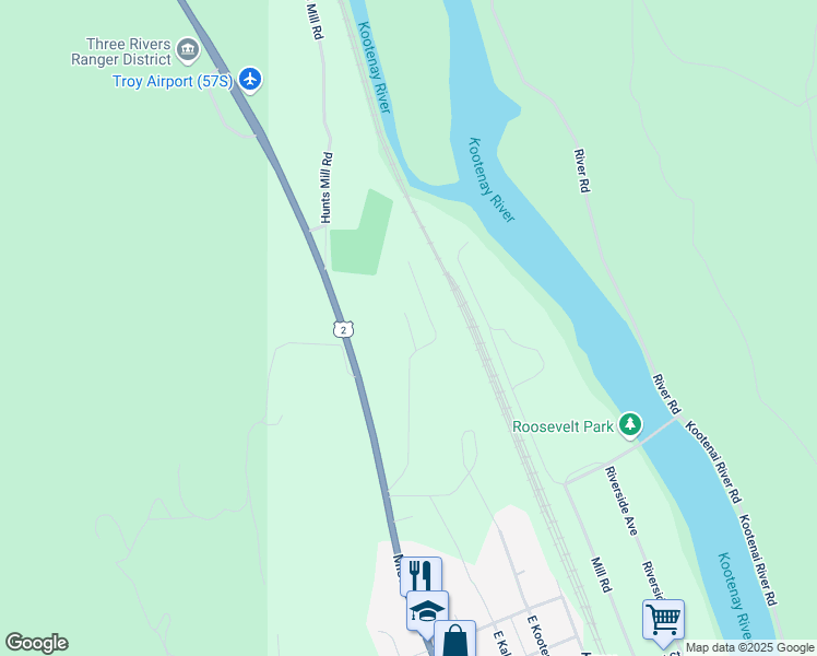 map of restaurants, bars, coffee shops, grocery stores, and more near 53 Hammons Drive in Troy