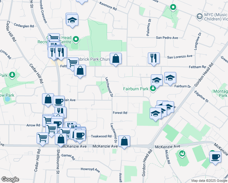 4061 Larchwood Drive, Saanich BC Walk Score