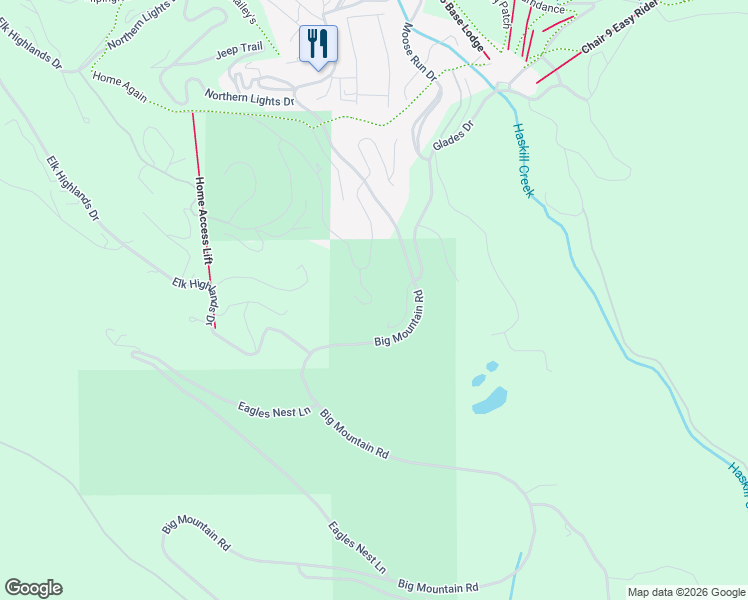 map of restaurants, bars, coffee shops, grocery stores, and more near 213 Ridge Run Court in Whitefish