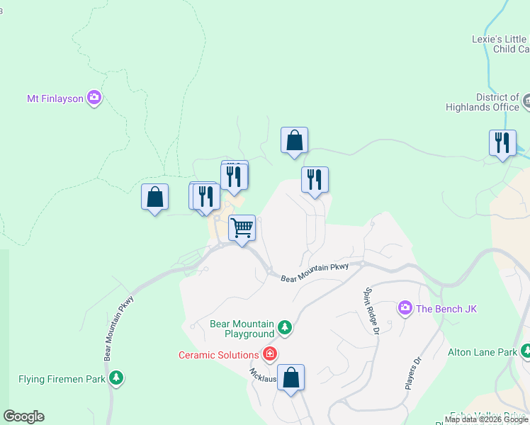 map of restaurants, bars, coffee shops, grocery stores, and more near 2043 Hedgestone Lane in Victoria