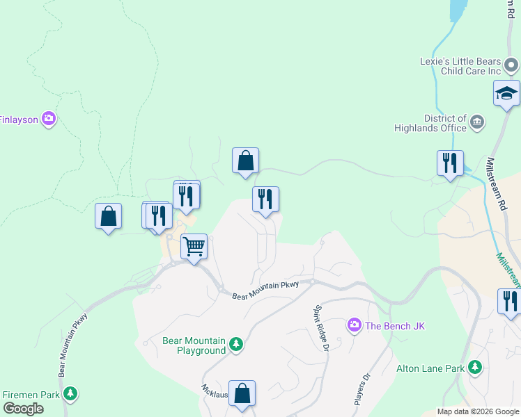 map of restaurants, bars, coffee shops, grocery stores, and more near 1213 Hannington Road in Victoria