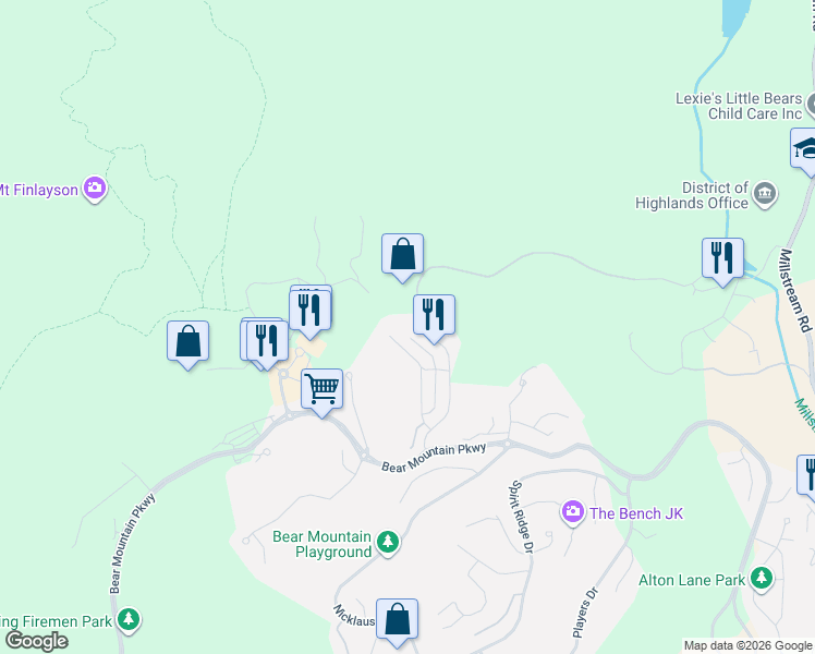 map of restaurants, bars, coffee shops, grocery stores, and more near 1216 Hannington Road in Victoria